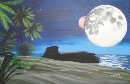 Quand MARS rencontre la LUNE   60x40